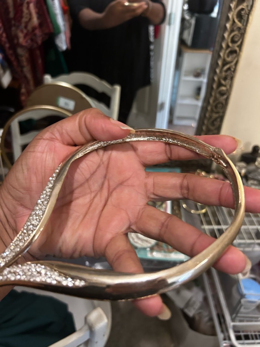 Gold-Tone Crystal Accent Women's Necklace